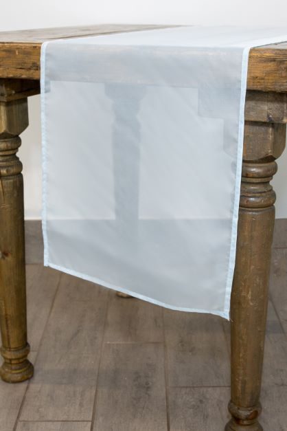 Specialty Ice Blue Chiffon table runner